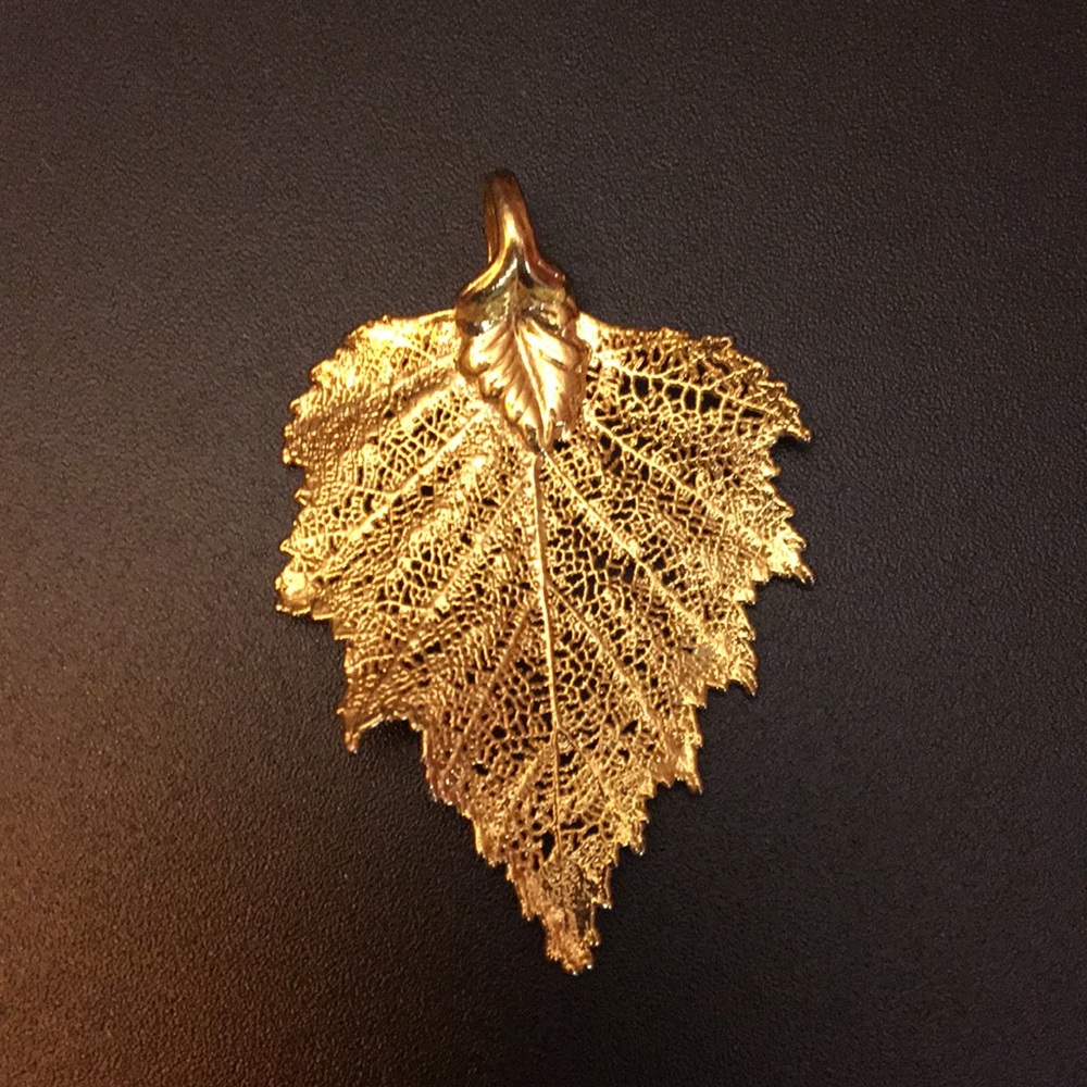 Gold leaf pendant